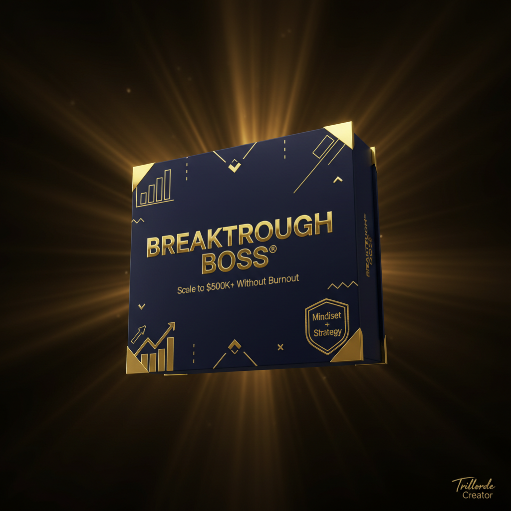 Premium 3D product box for Breakthrough Boss business transformation program