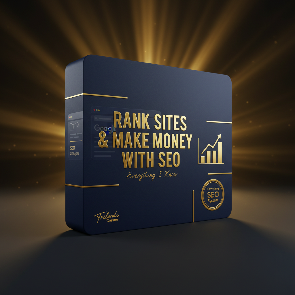 Premium 3D product box for Rank Sites & Make Money With SEO complete system