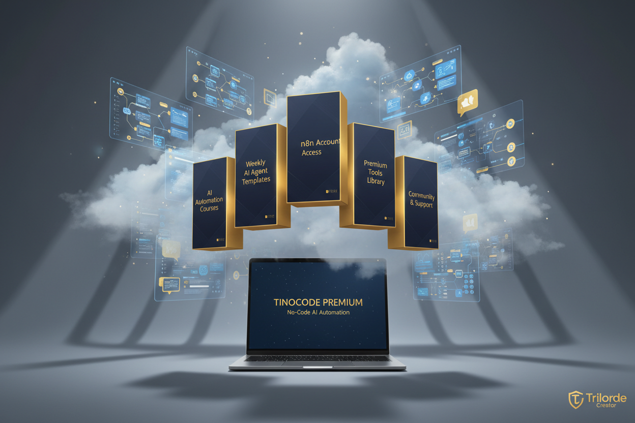 Complete Tinocode Premium training and community bundle for no-code AI automation