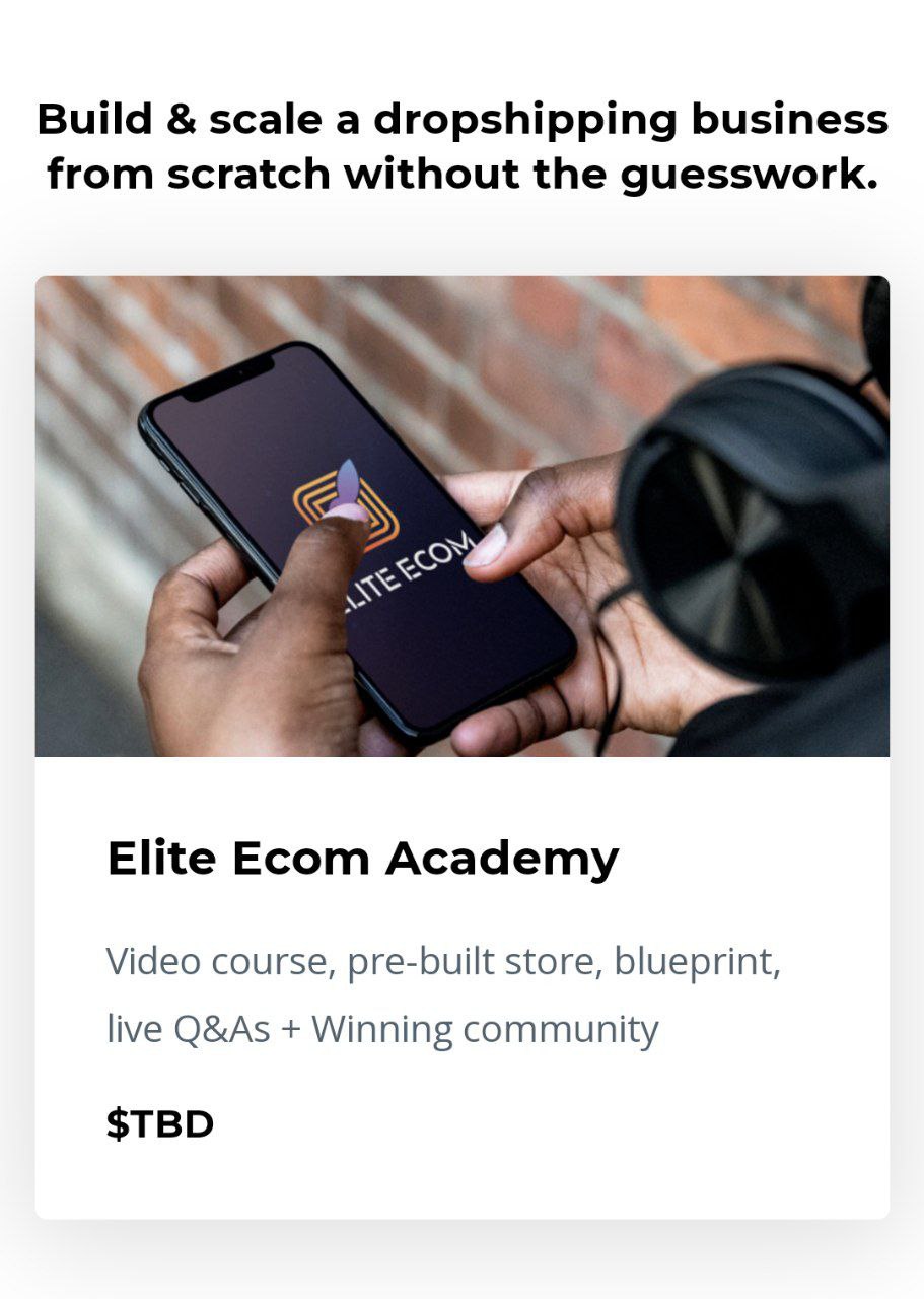 🔥 ELITE ECOM ACADEMY 🔥